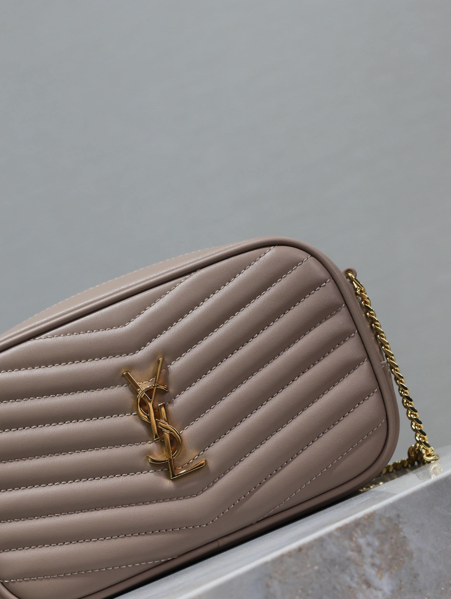 YSL MINI LOU IN QUILTED LEATHER 7.5 X 4.1 X 2 INCHES
