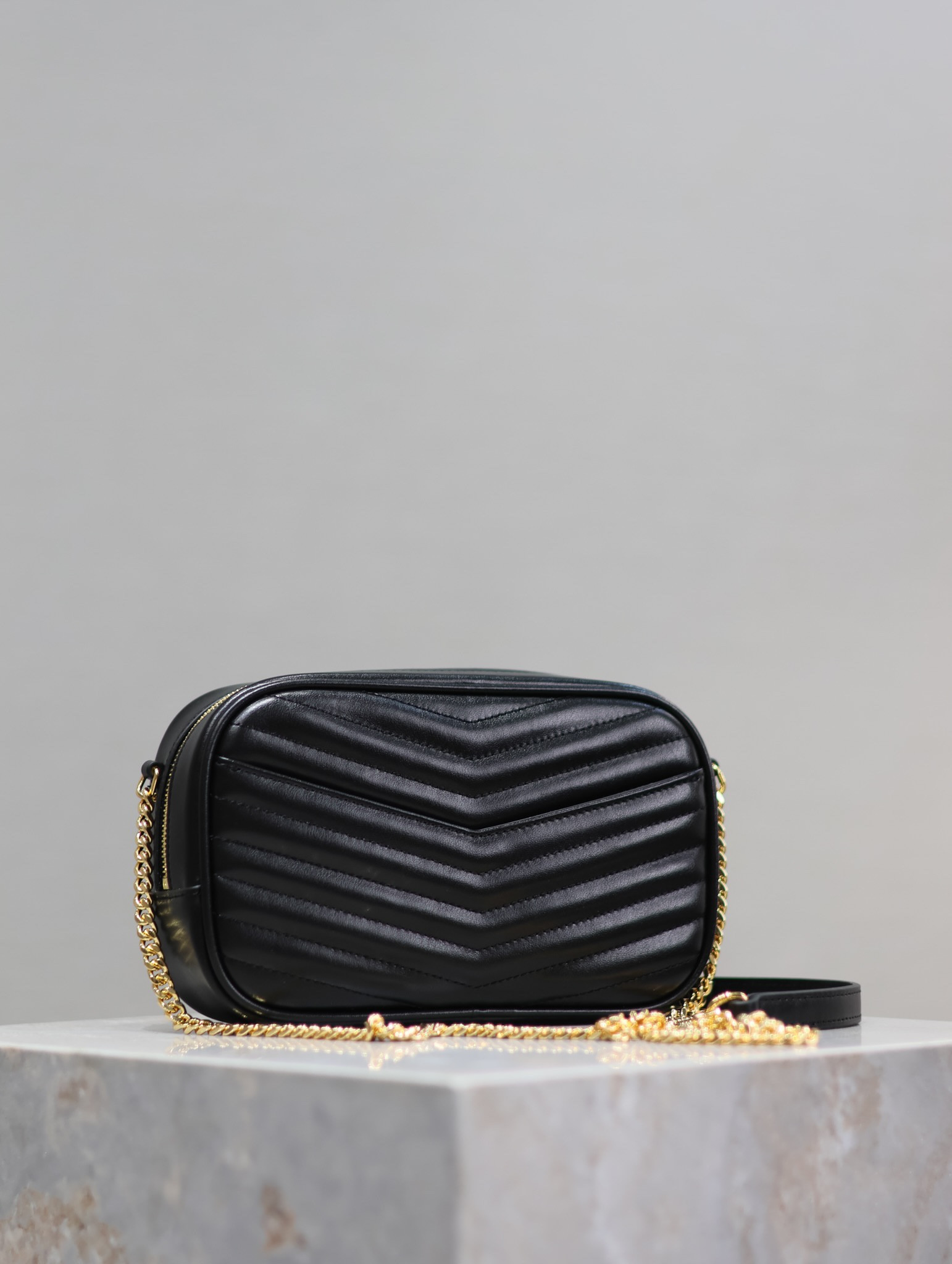 YSL MINI LOU IN QUILTED LEATHER 7.5 X 4.1 X 2 INCHES