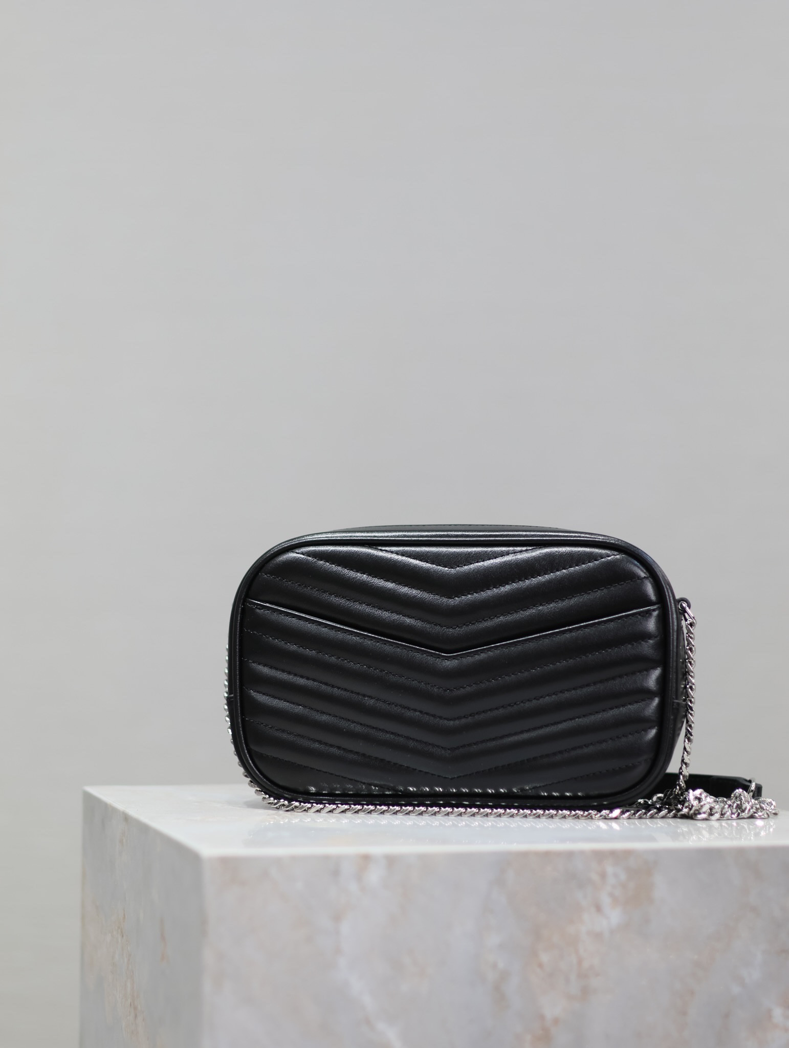 YSL MINI LOU IN QUILTED LEATHER 7.5 X 4.1 X 2 INCHES