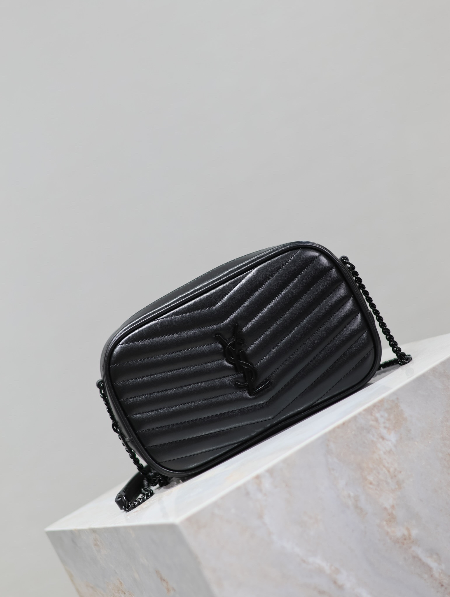 YSL MINI LOU IN QUILTED LEATHER 7.5 X 4.1 X 2 INCHES