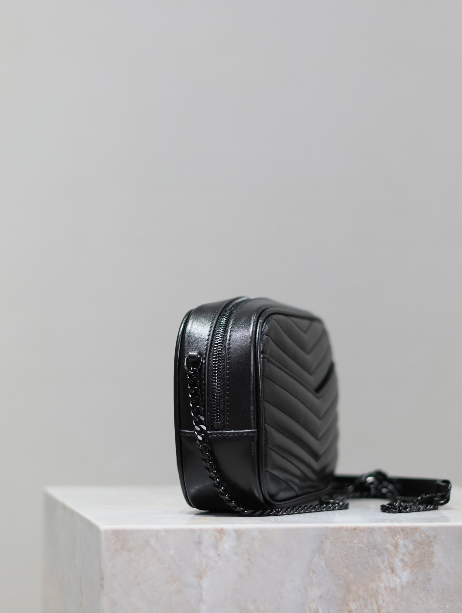 YSL MINI LOU IN QUILTED LEATHER 7.5 X 4.1 X 2 INCHES