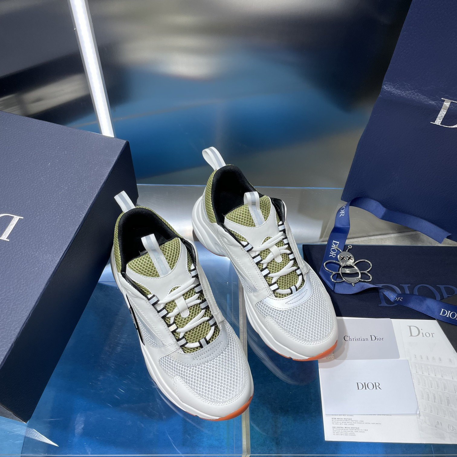 UA Dior B22 white and green Sneaker