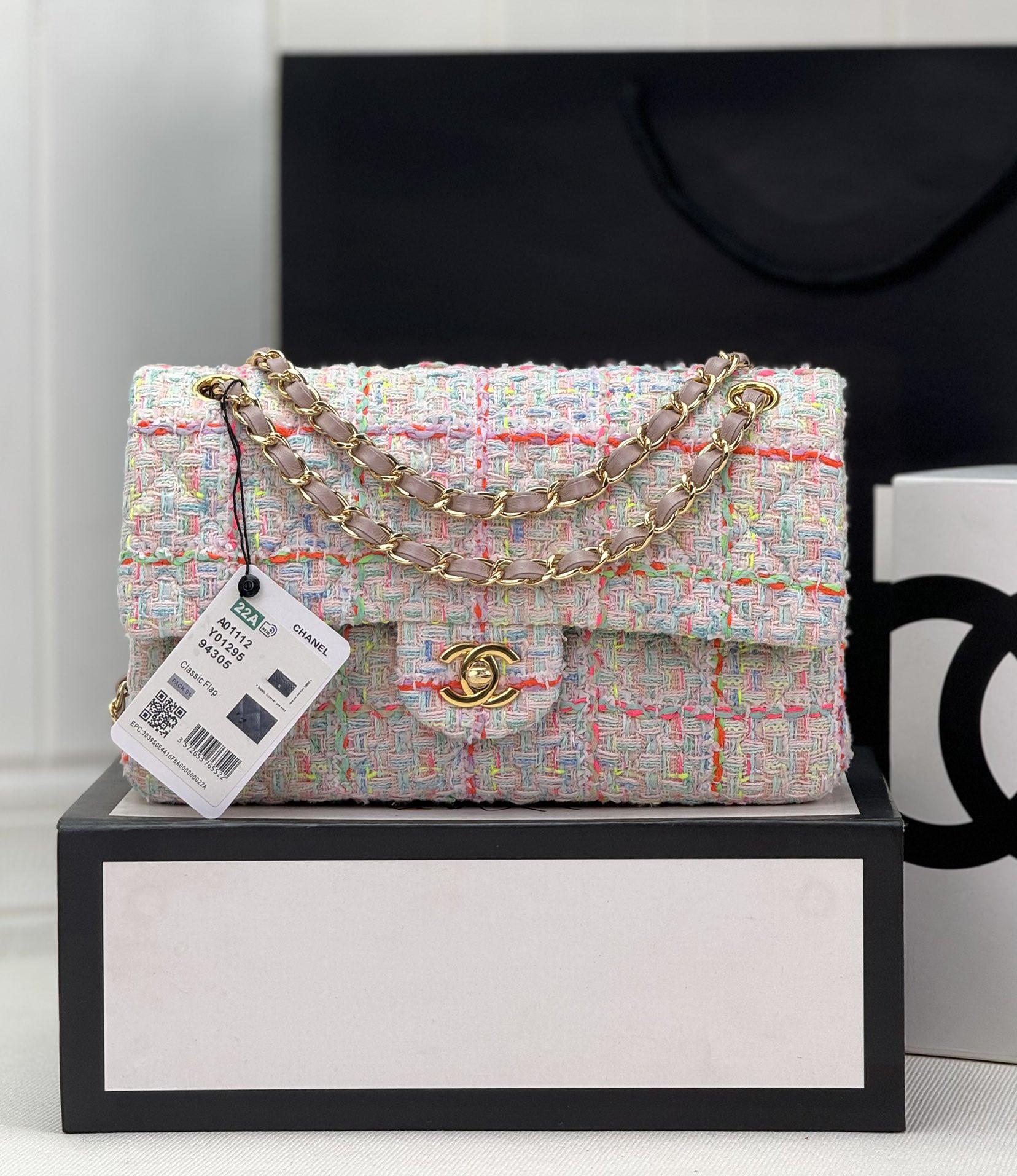 CHANEL CLASSIC 11.12 HANDBAG  4.7 × 7.8 × 2.3 in