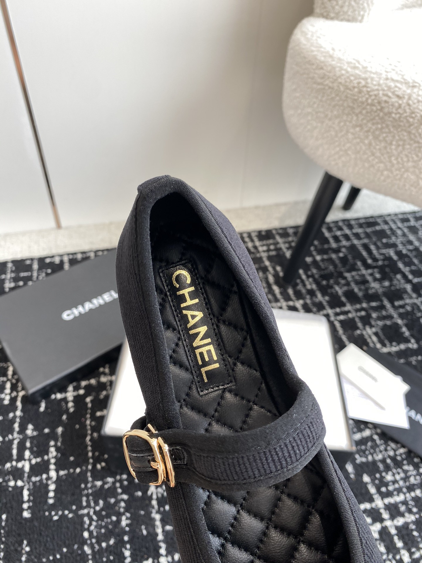 UA CHANEL MARY JANES  Cotton & Silk