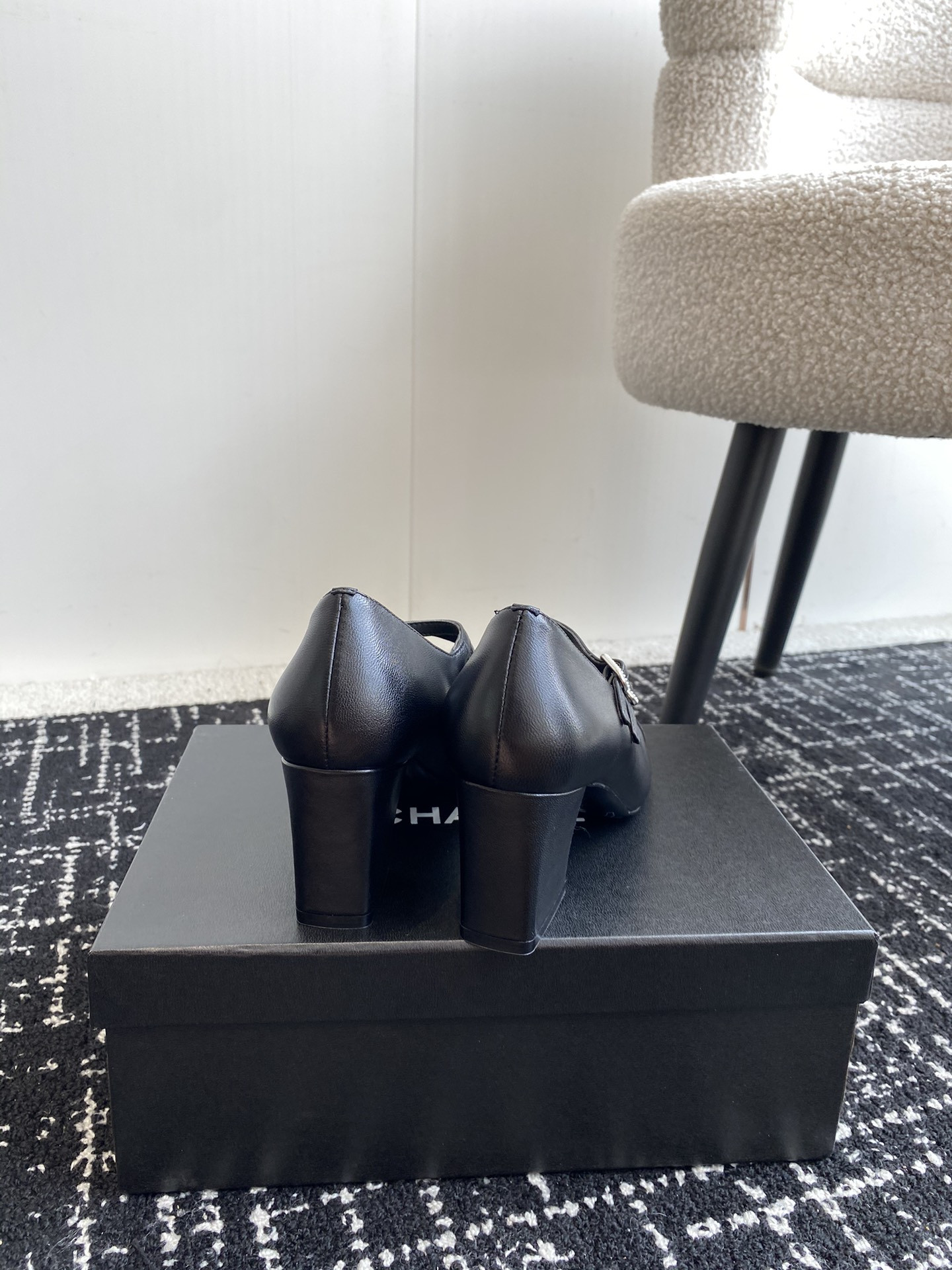 UA CHANEL MARY JANES Lambskin & Grosgrain