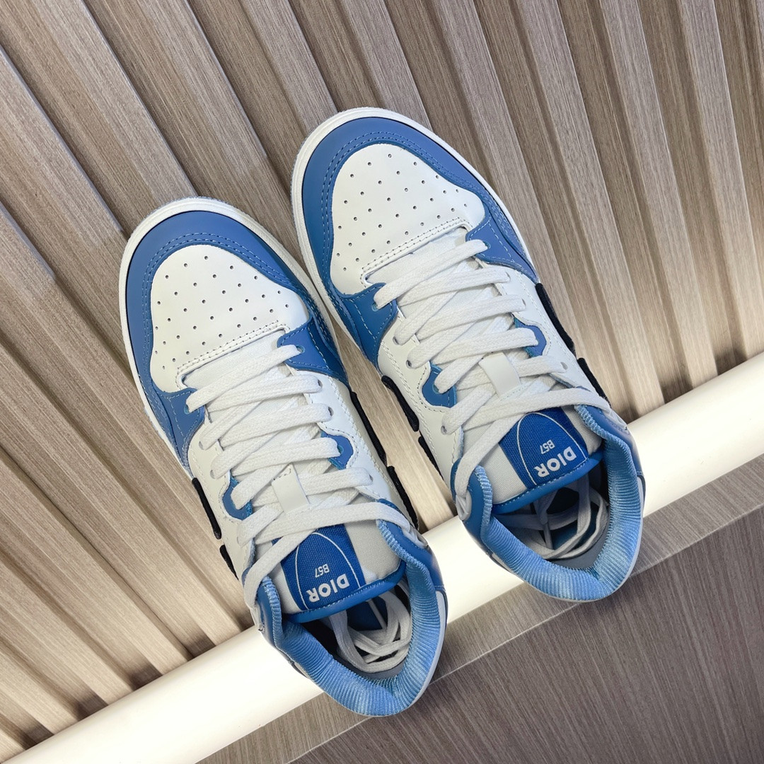 UA DIOR B57 Low-Top Sneaker Light Blue and White