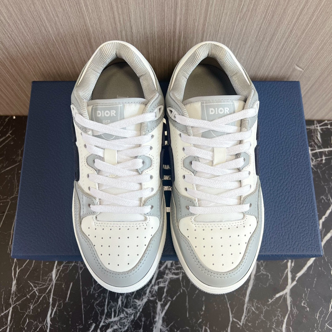 UA DIOR B57 Low-Top Sneaker  Gray and White