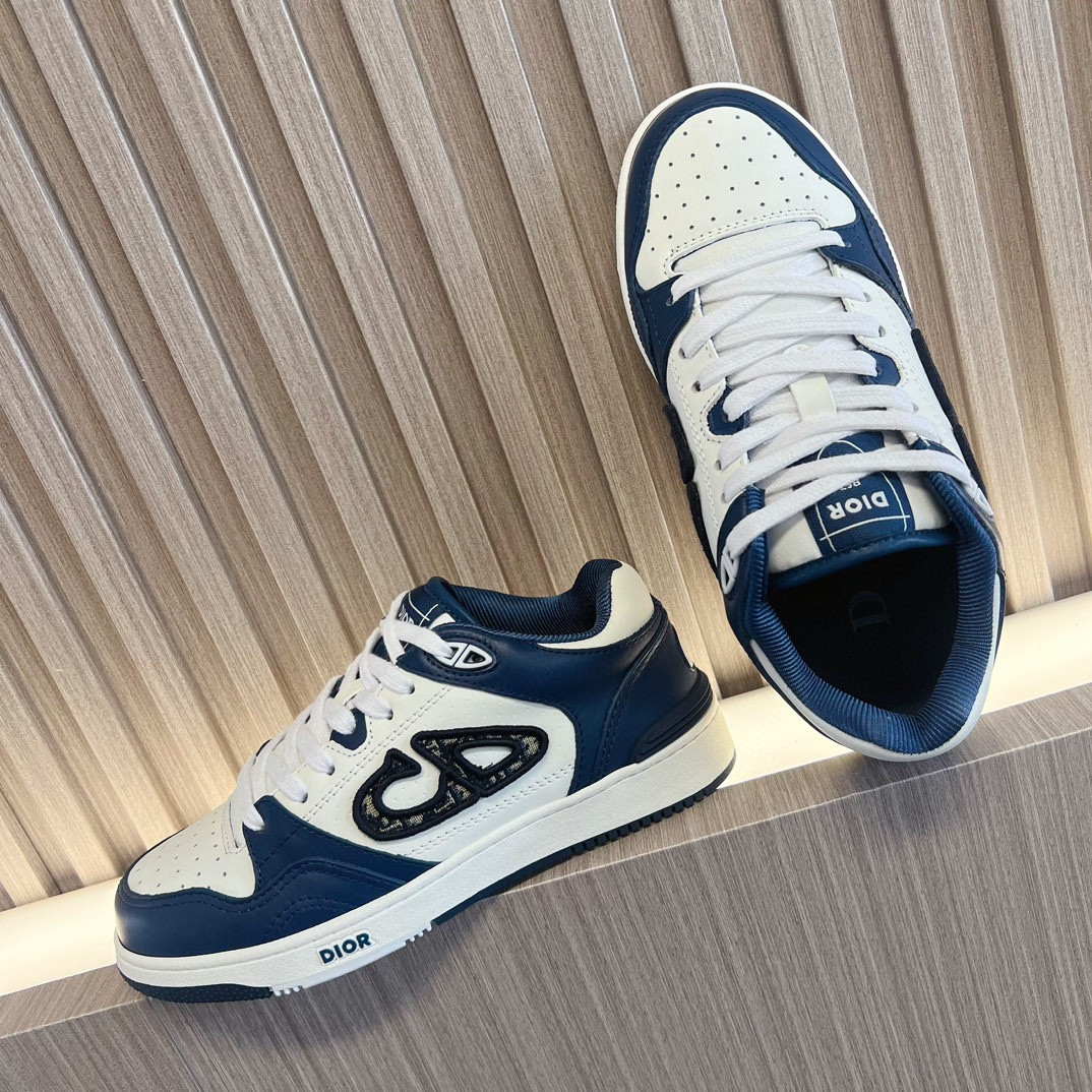 UA DIOR B57 Low-Top Sneaker Navy Blue and White