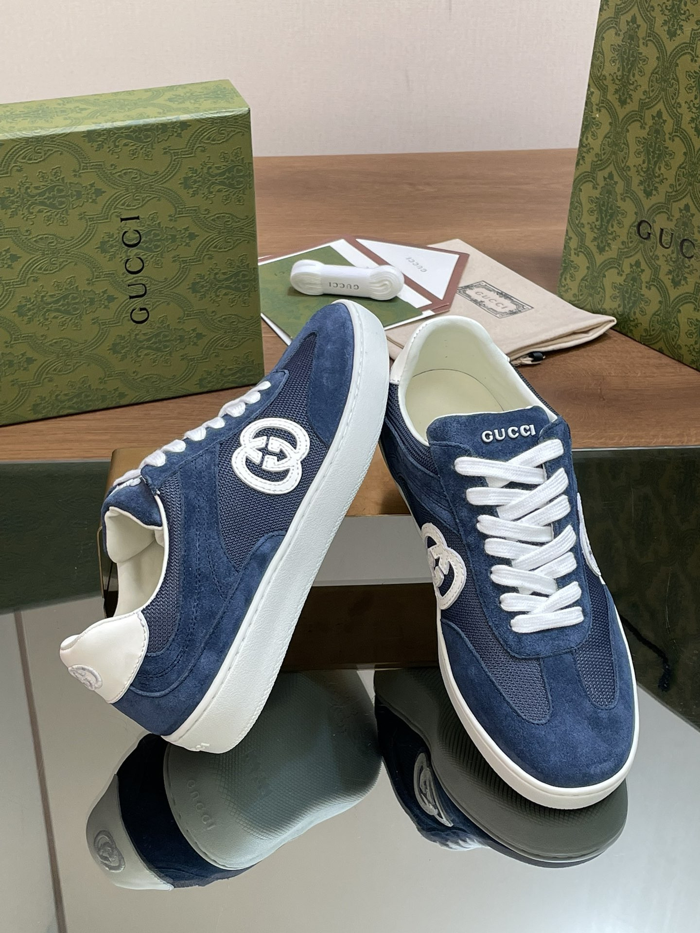 UA GUCCI INTERLOCKING G SNEAKER Blue
