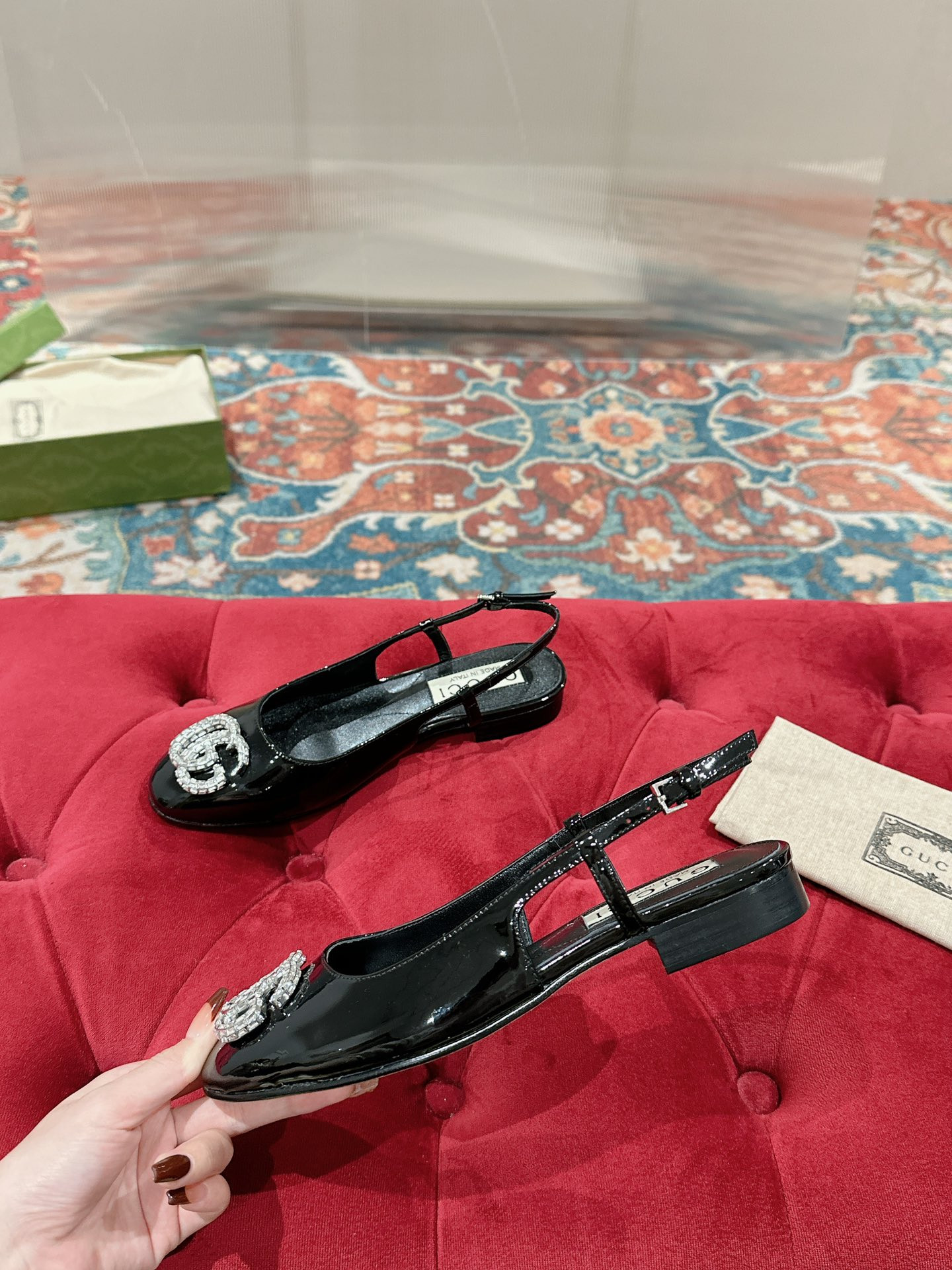 UA GUCCI BALLERINA WITH DOUBLE G