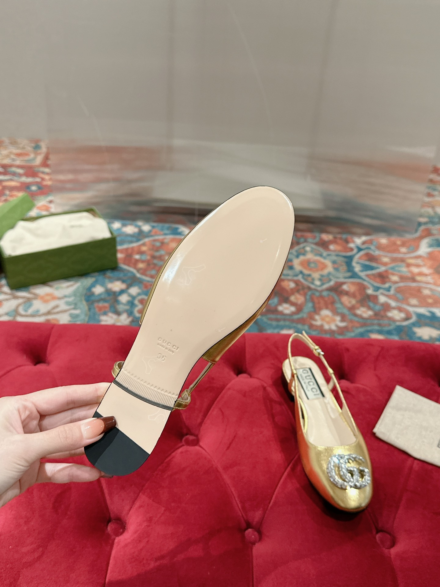 UA GUCCI BALLERINA WITH DOUBLE G