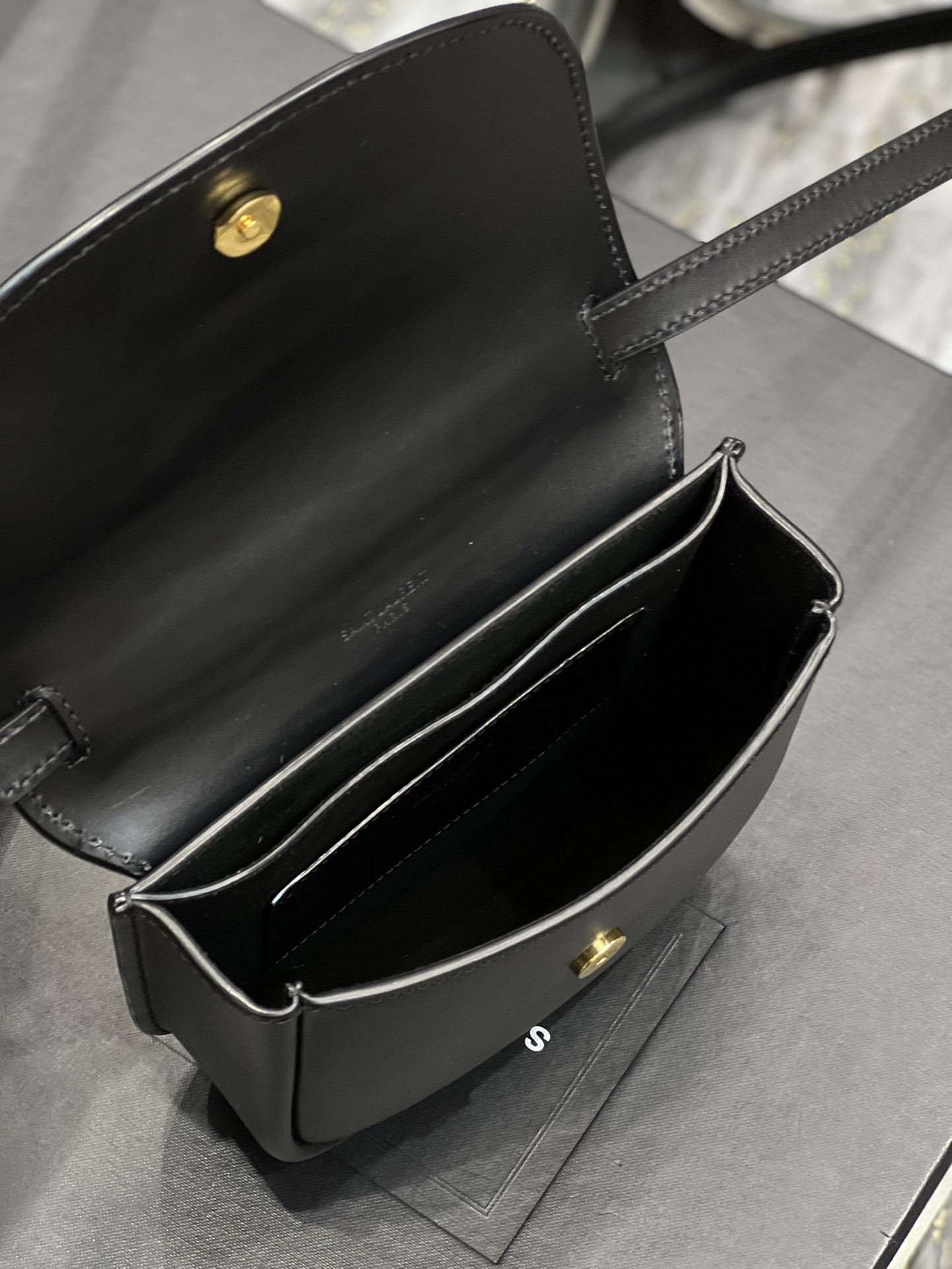 YSL KAIA SMALL SATCHEL IN SMOOTH LEATHER 7.2 X 6.1 X 2.1 INCHES