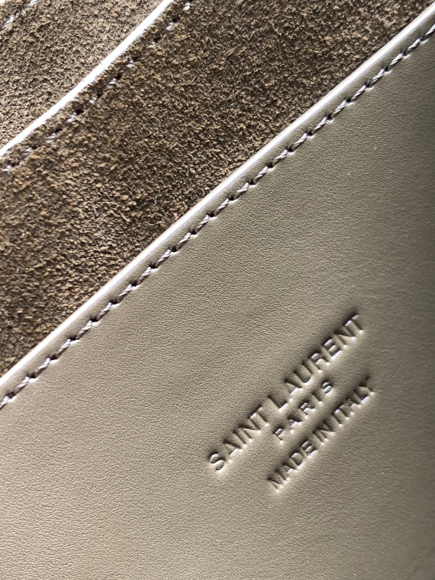 YSL KAIA SMALL SATCHEL IN SMOOTH LEATHER 7.2 X 6.1 X 2.1 INCHES