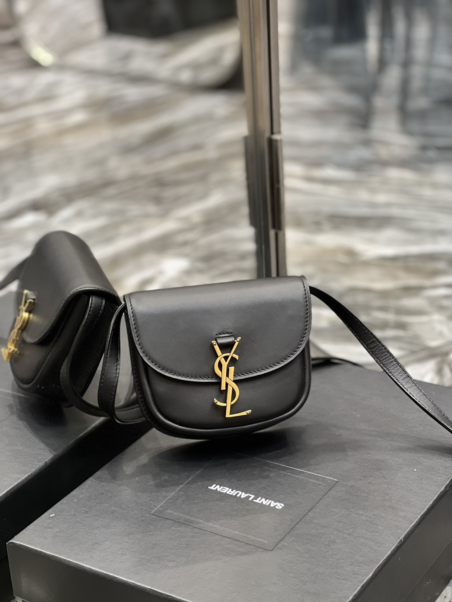 YSL KAIA SMALL SATCHEL IN SMOOTH LEATHER 15x14x4.5cm