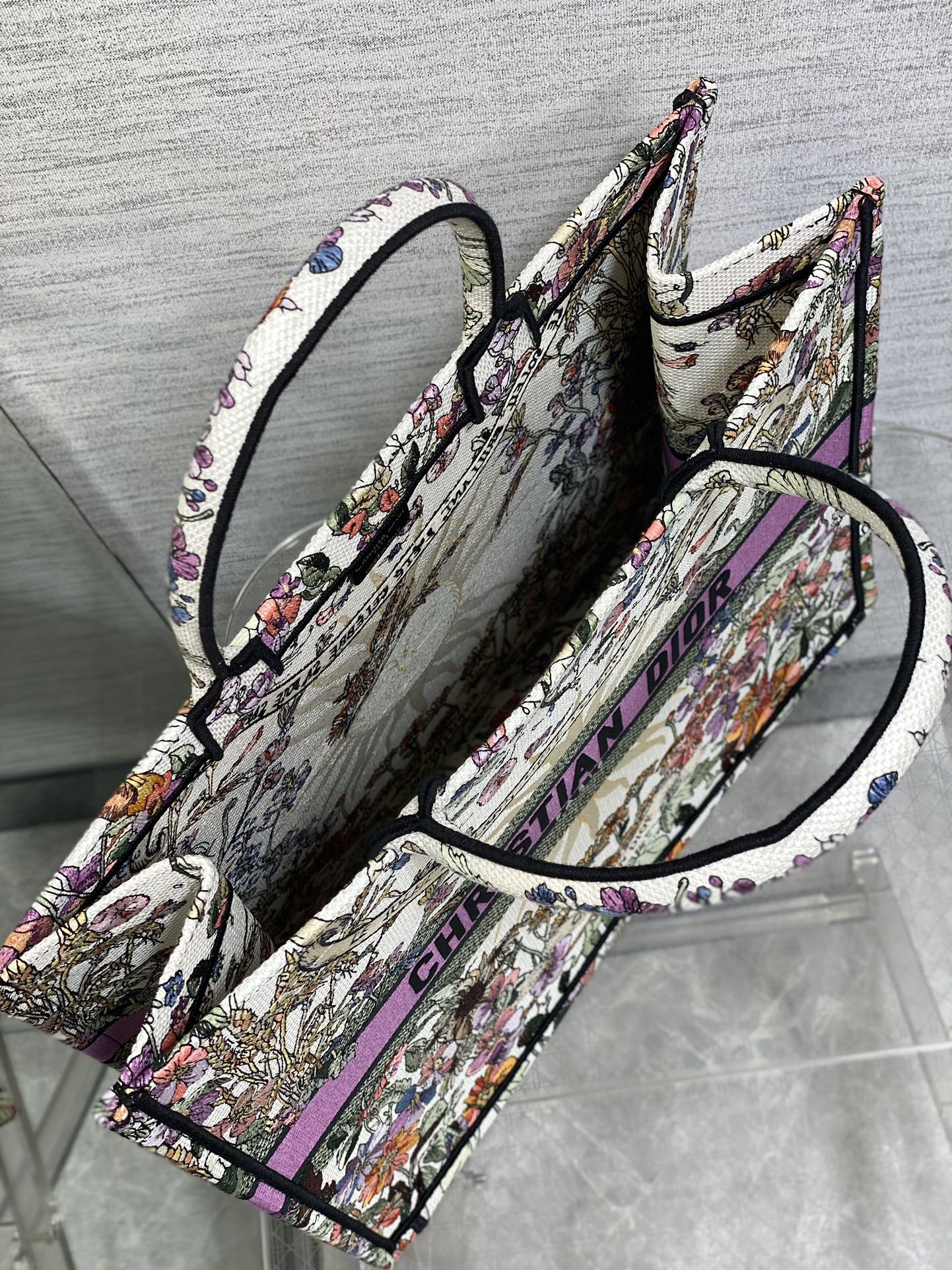 Dior Book Tote  Ecru Multicolor 42x18x35cm