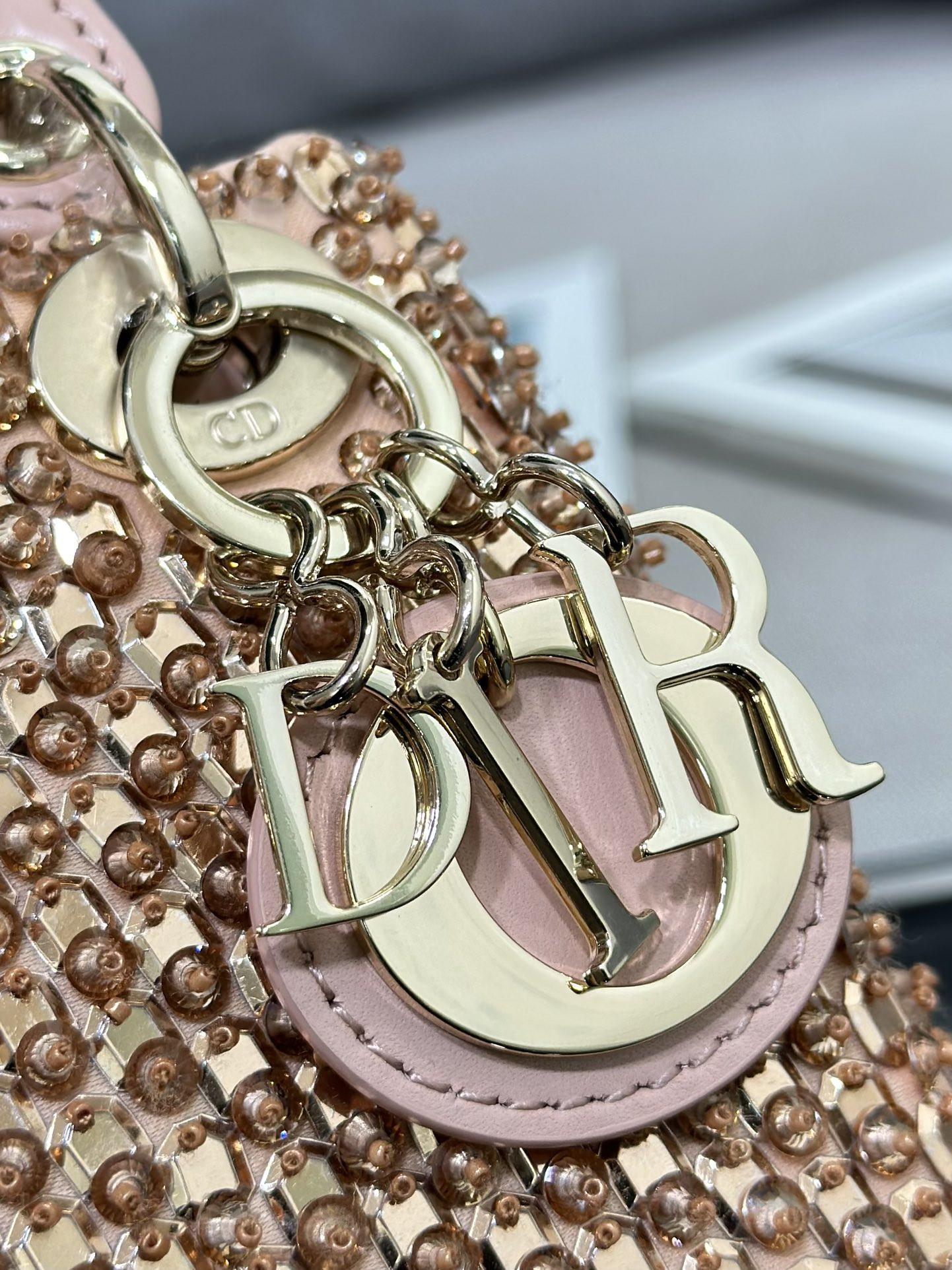 Lady Dior Ultra-Mini Embroidered Micro-Beads 12 x 10.2 x 5 cm