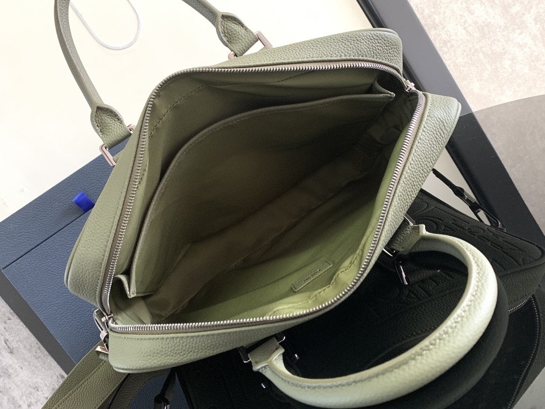 Dior Briefcase Green Dior Gravity Leather and Green Grained Calfskin 37 x 28 x 6 cm