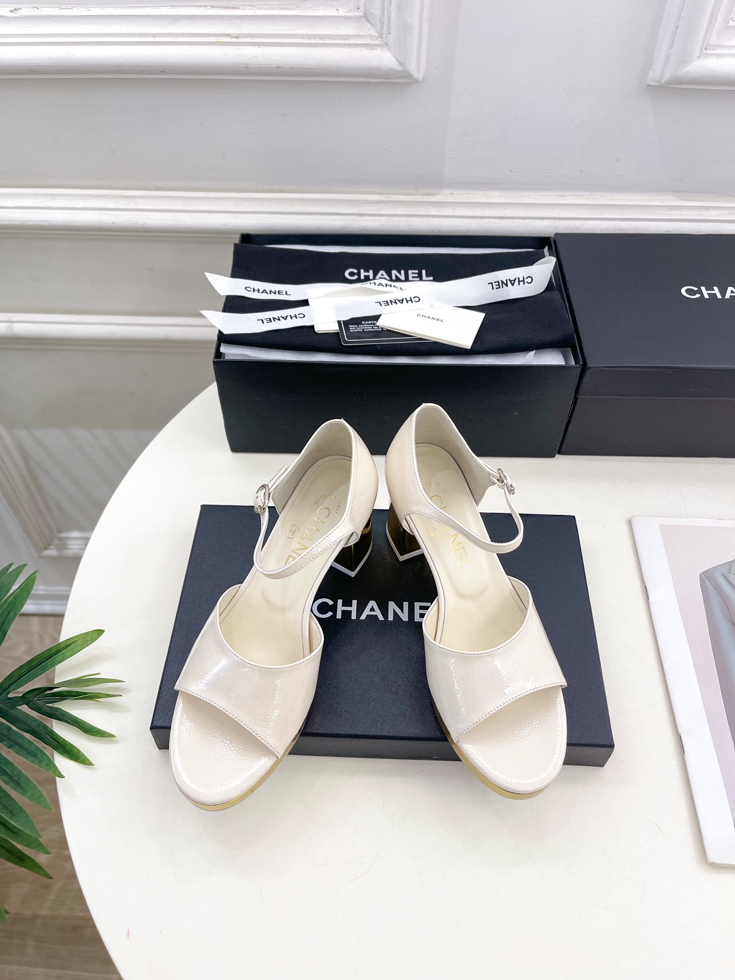 UA CHANEL HEELED SANDALS