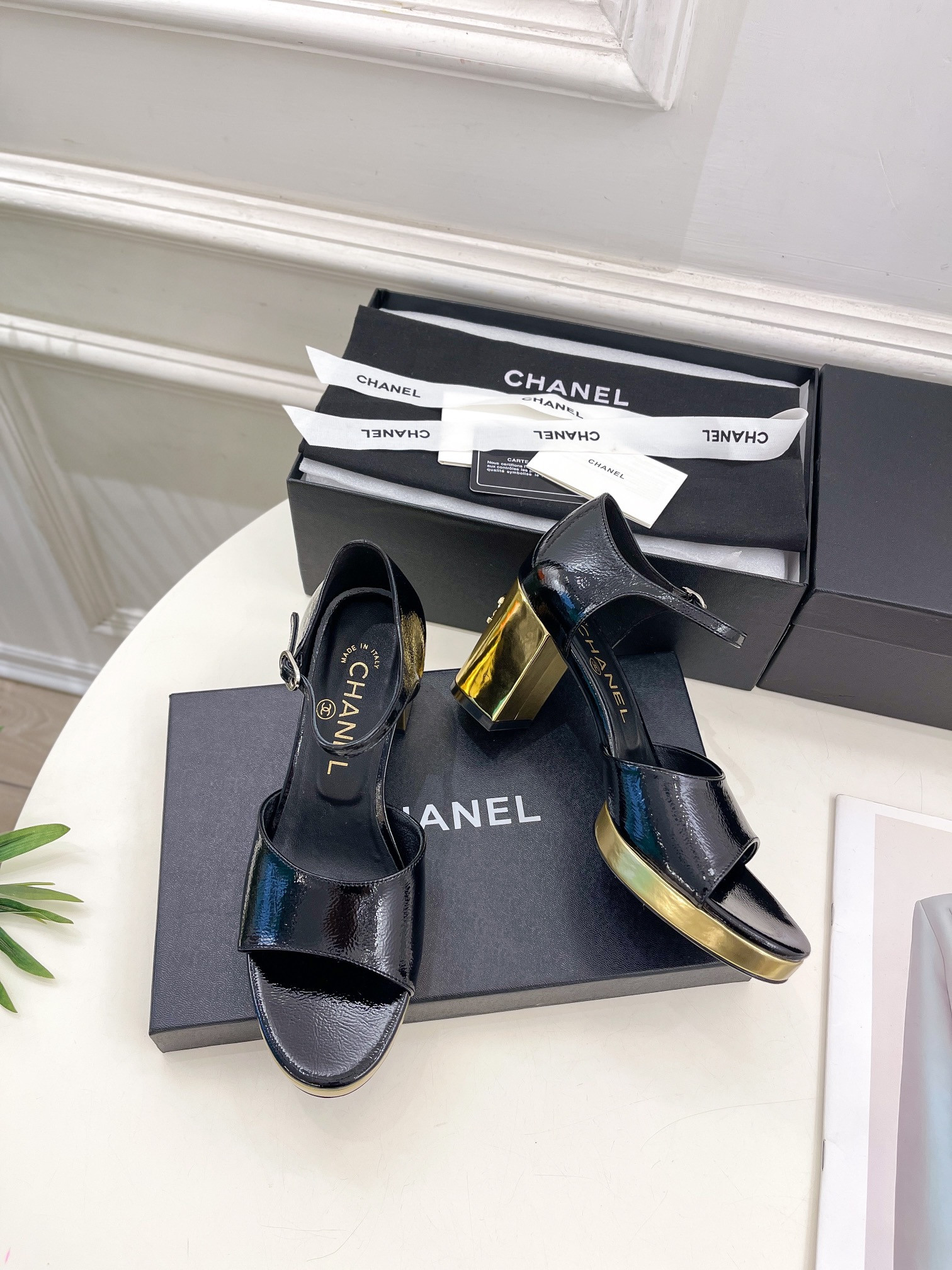 UA CHANEL HEELED SANDALS