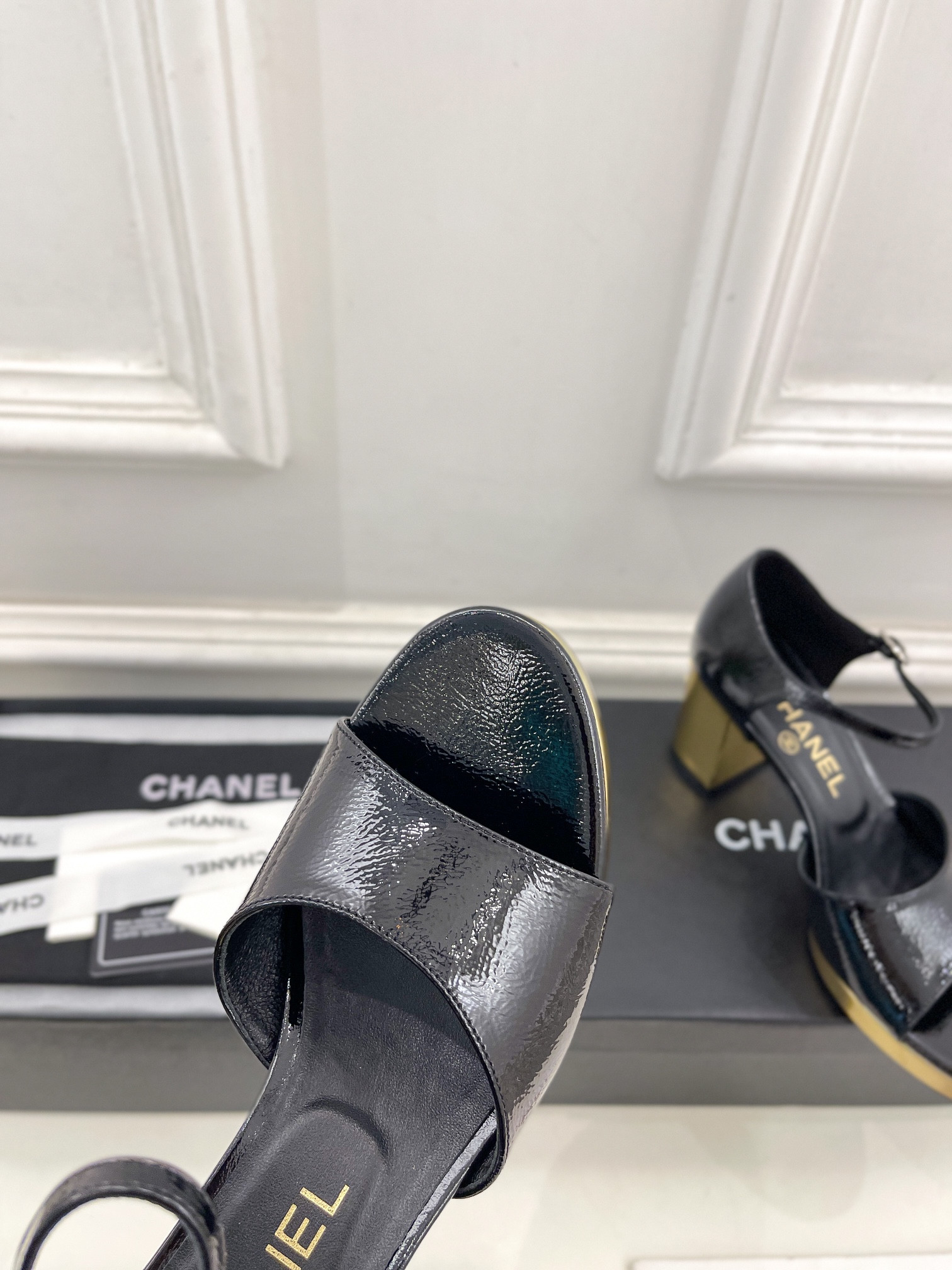 UA CHANEL HEELED SANDALS