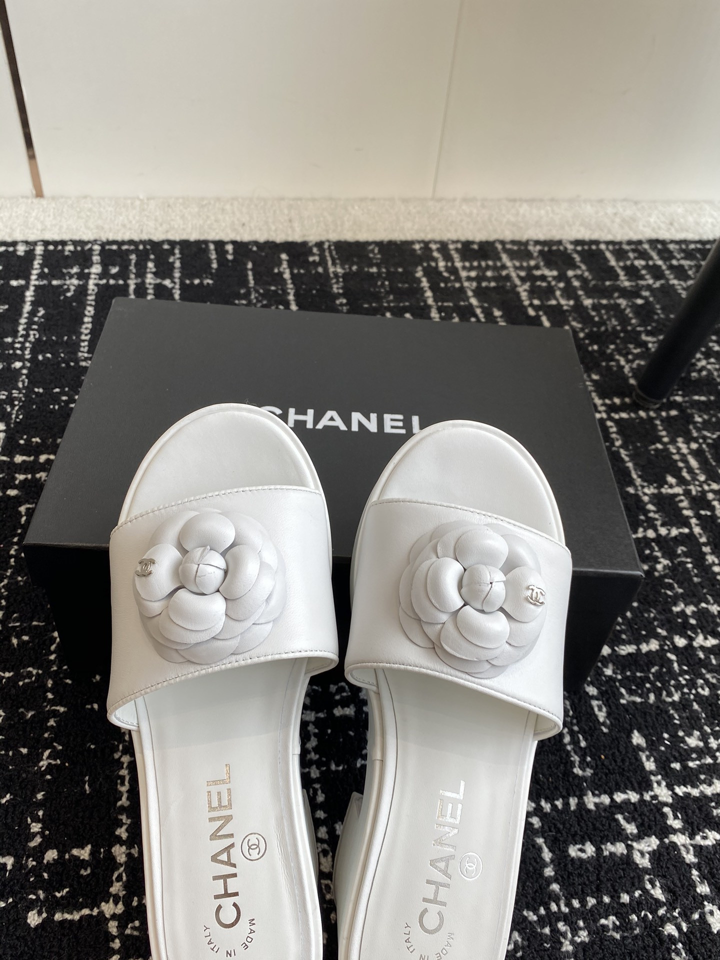 UA CHANEL MULES Platform Heels