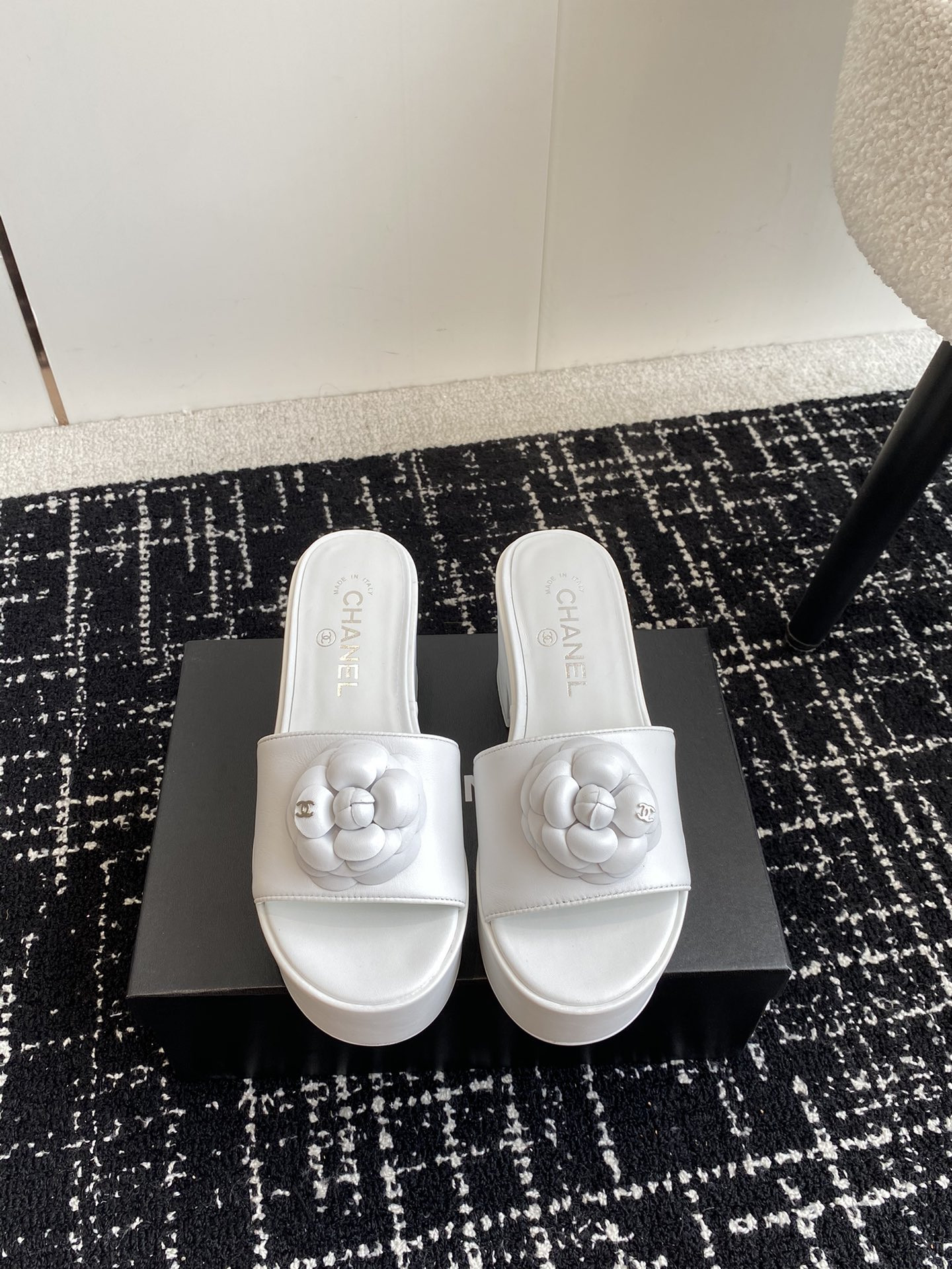 UA CHANEL MULES Platform Heels