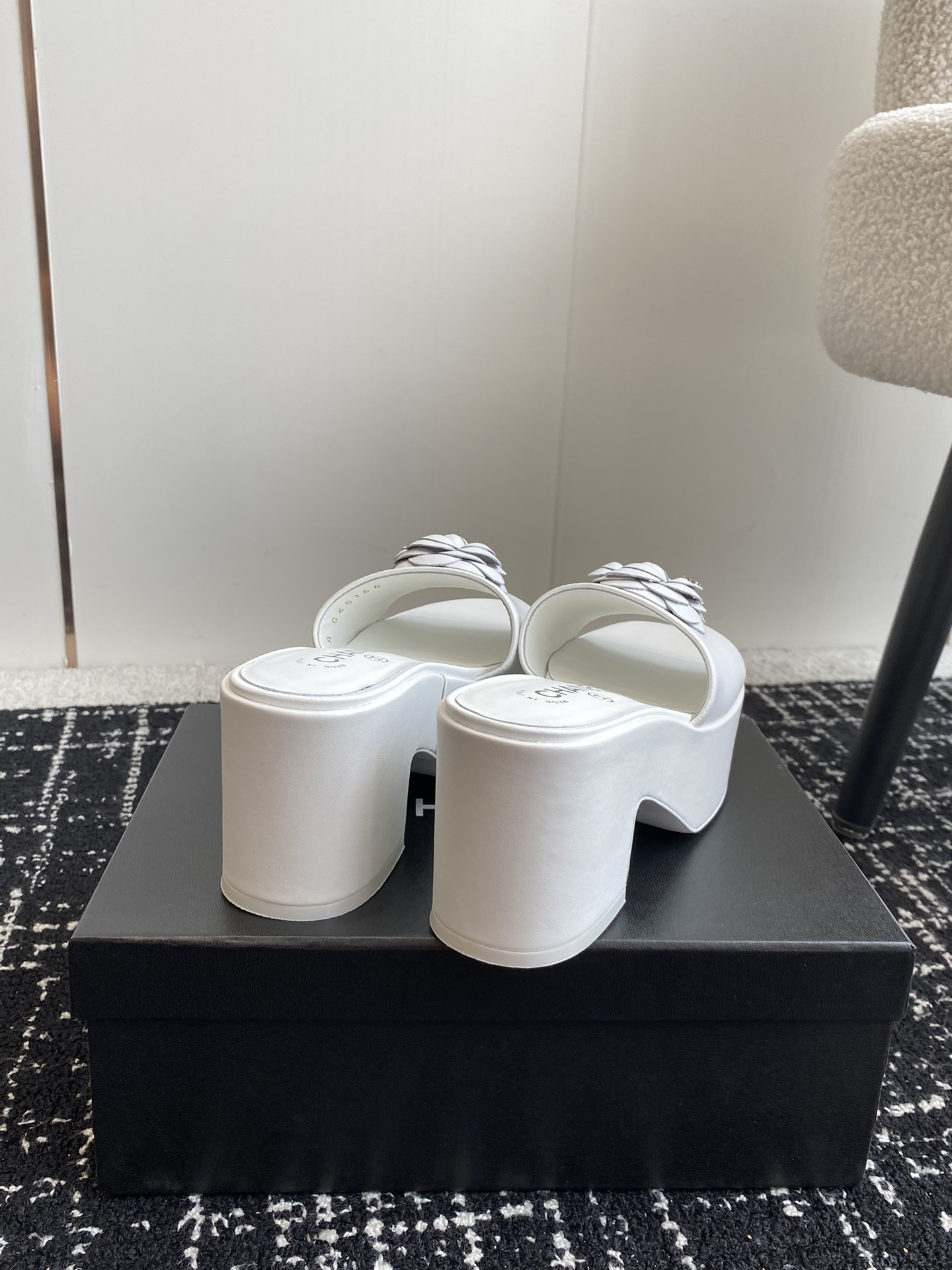 UA CHANEL MULES Platform Heels