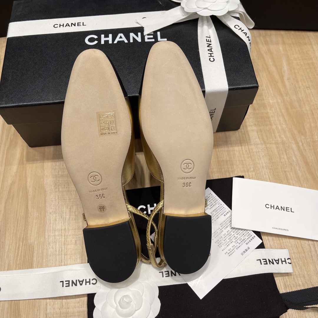 UA CHANEL SLINGBACKS FLAT