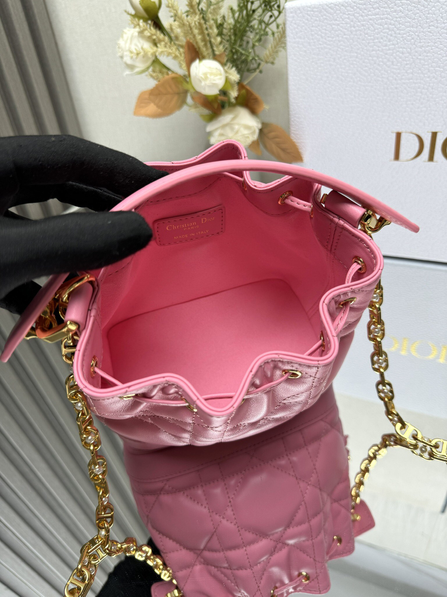 Small Dior Jolie Bucket Bag 17 x 16 x 10.5 cm