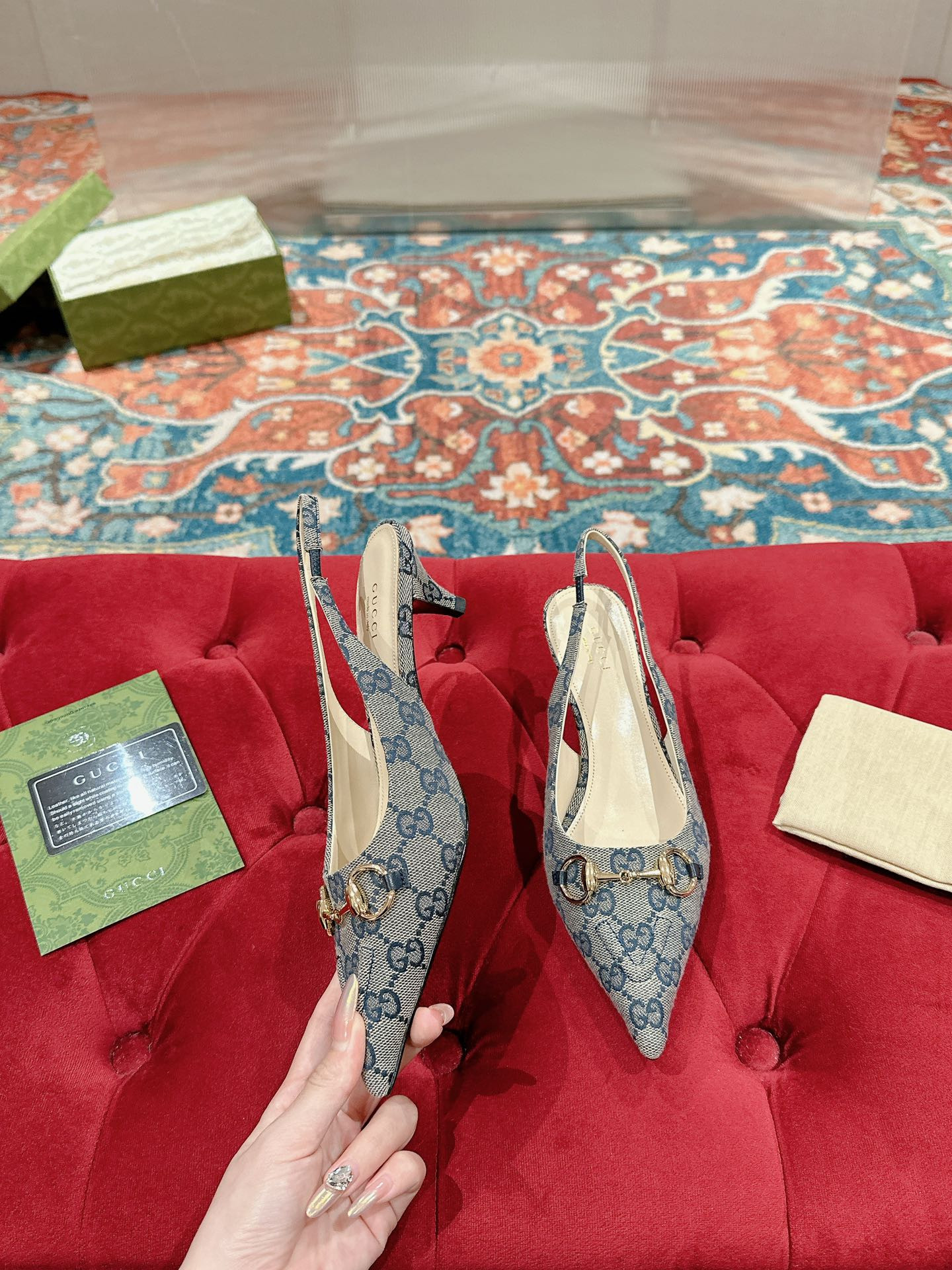 UA GUCCI HORSEBIT SLINGBACK PUMP LOW HEEL