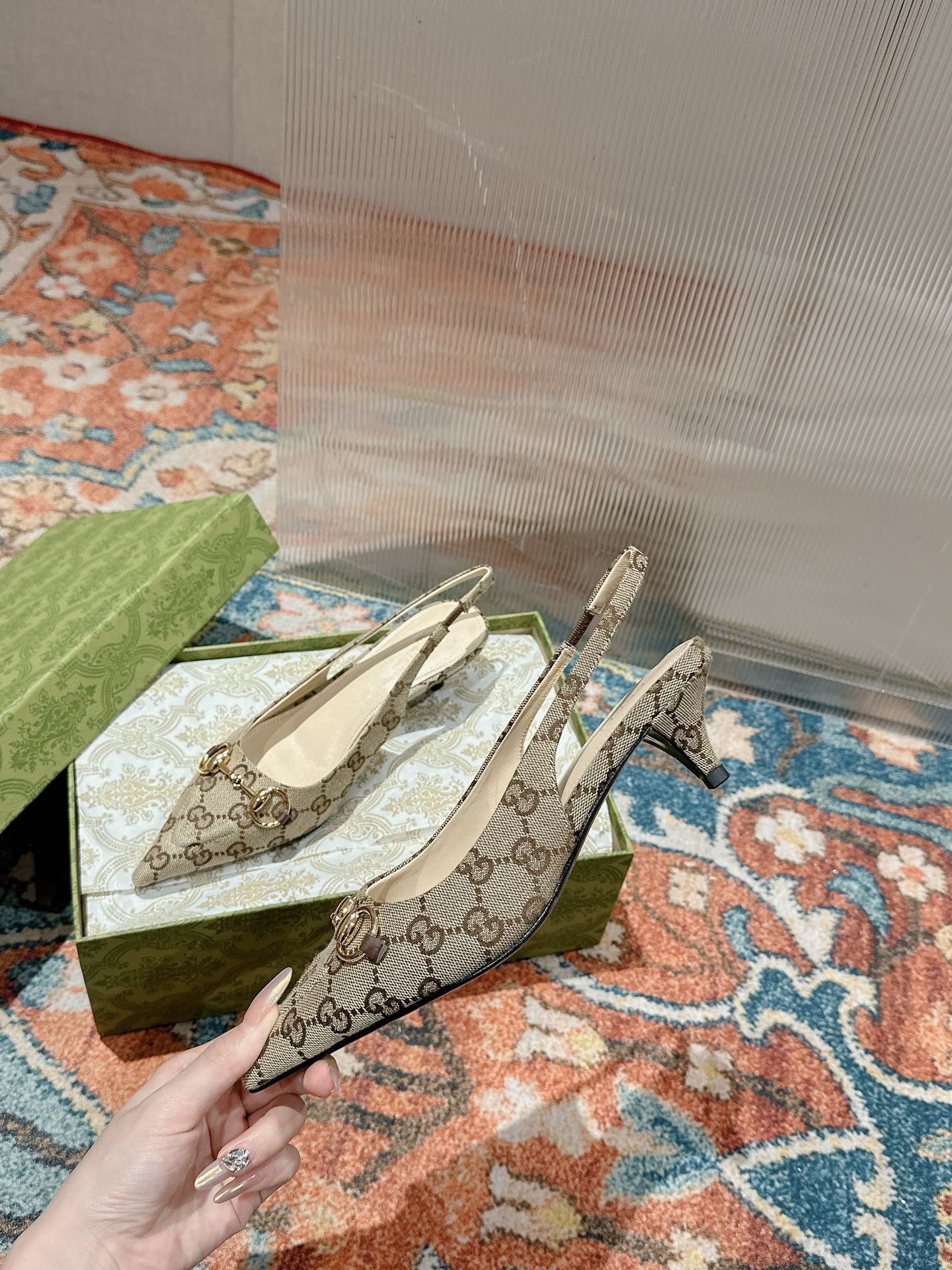 UA GUCCI HORSEBIT SLINGBACK PUMP LOW HEEL