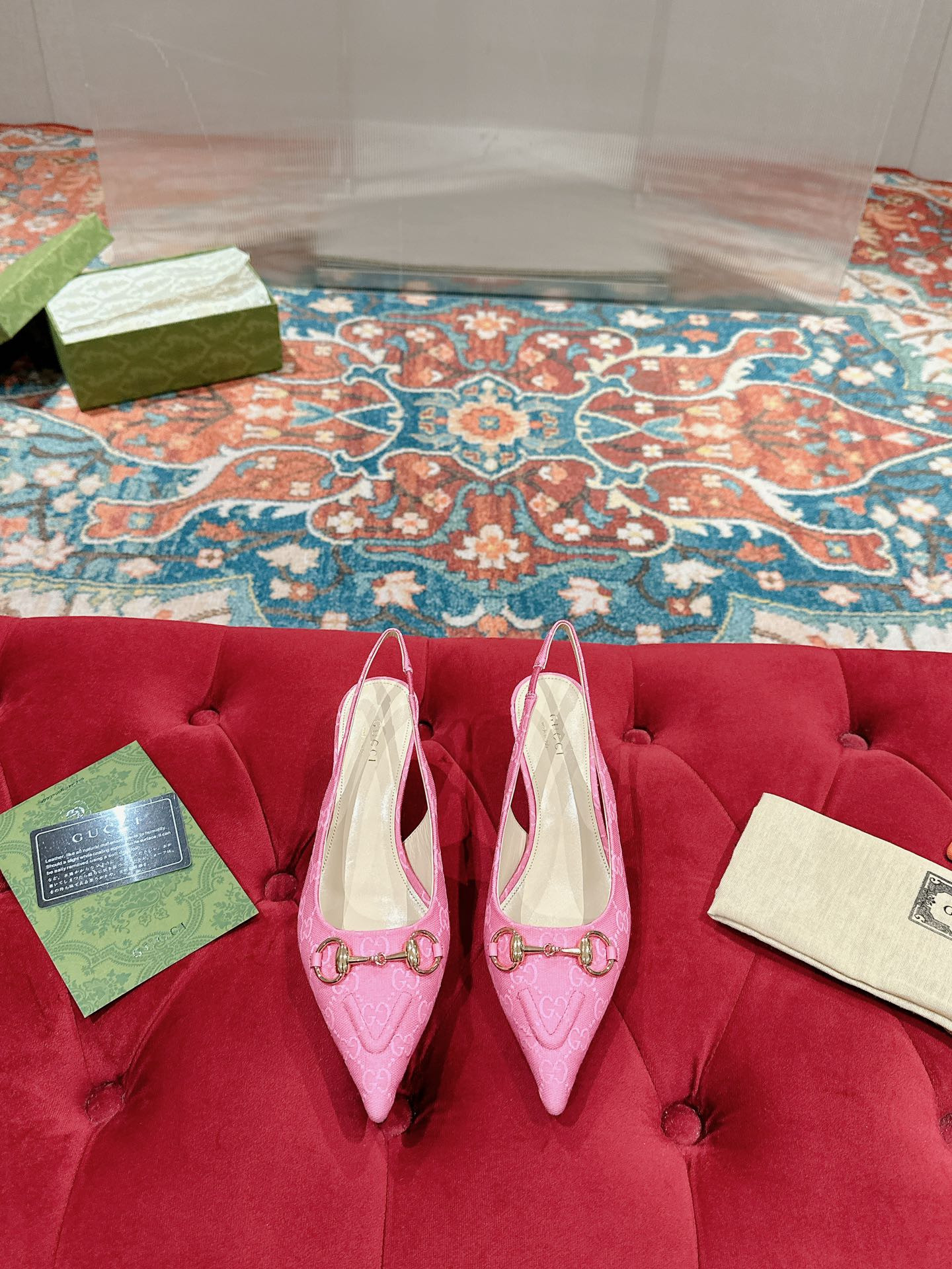 UA GUCCI HORSEBIT SLINGBACK PUMP LOW HEEL