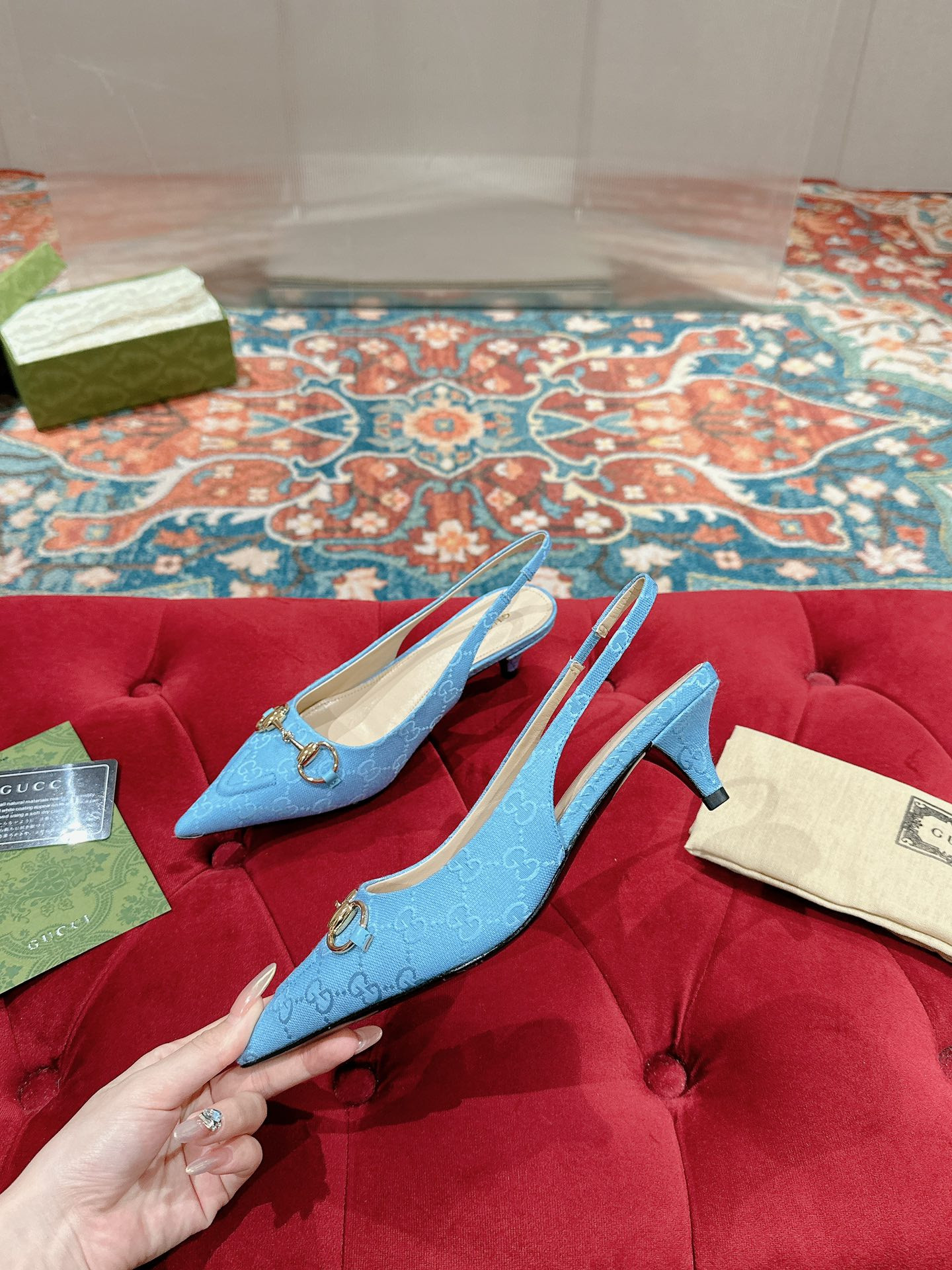 UA GUCCI HORSEBIT SLINGBACK PUMP LOW HEEL