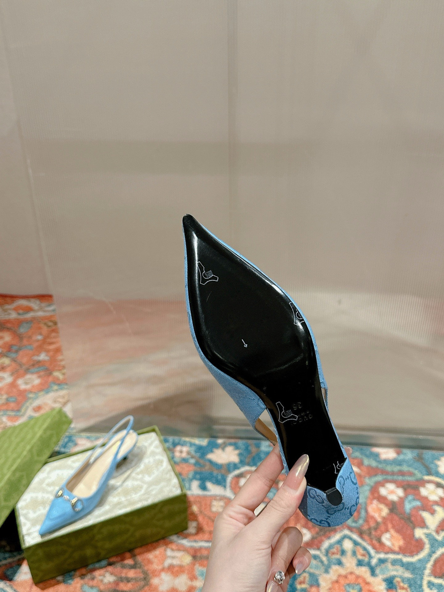 UA GUCCI HORSEBIT SLINGBACK PUMP LOW HEEL