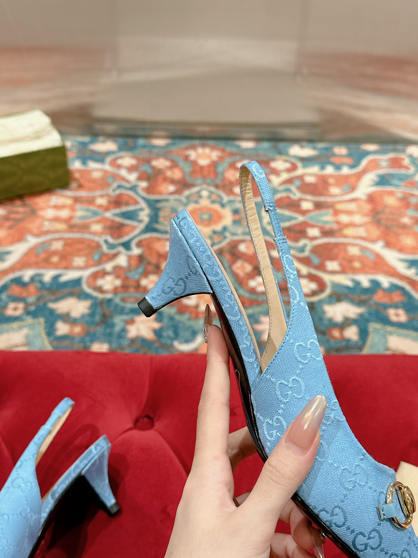 UA GUCCI HORSEBIT SLINGBACK PUMP LOW HEEL