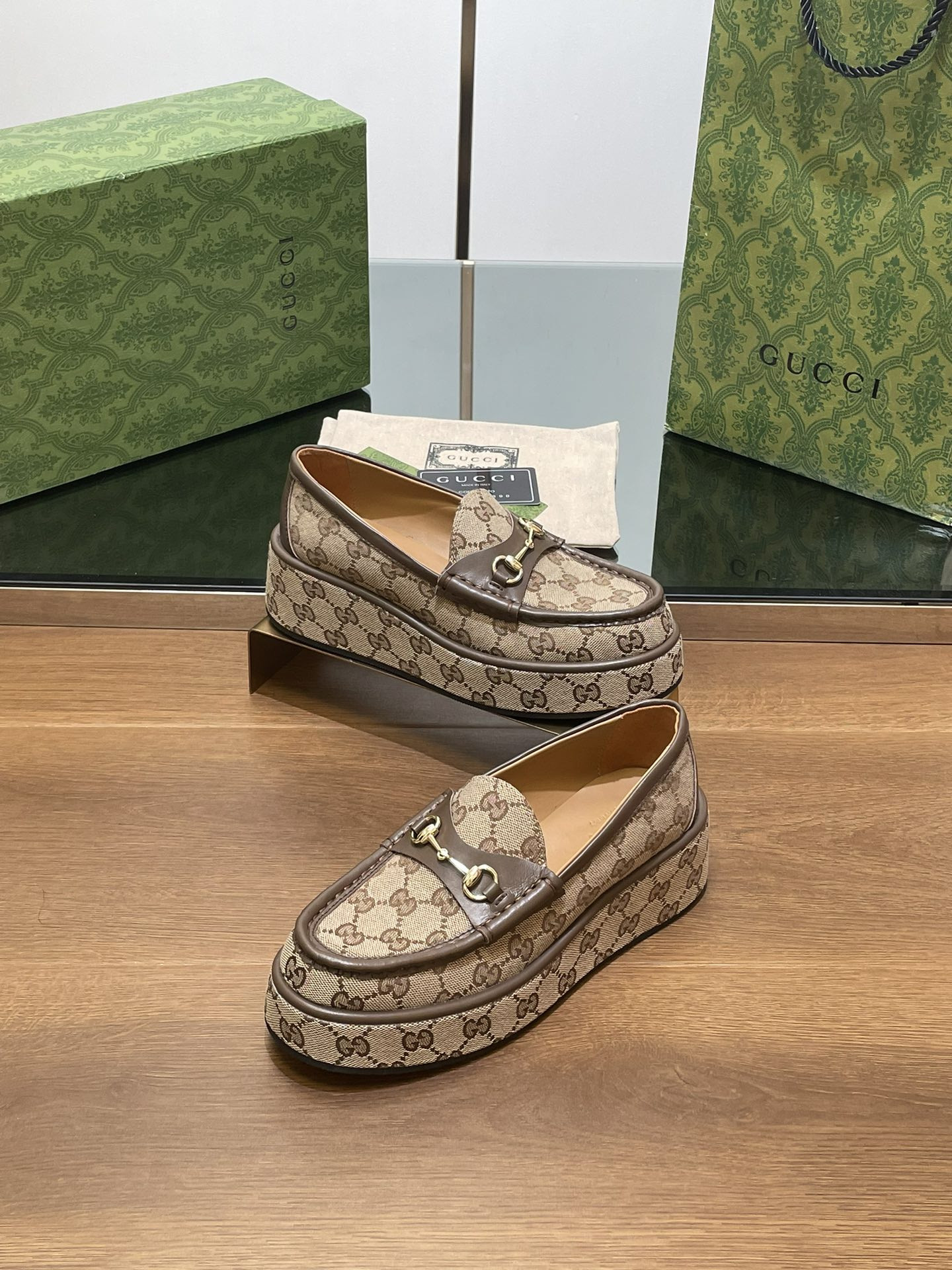 UA GUCCI HORSEBIT WEDGE LOAFER