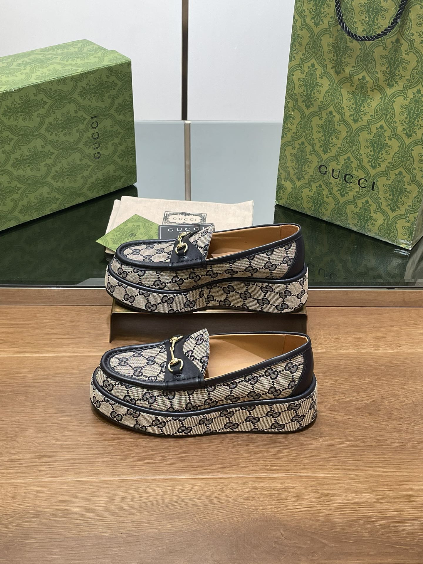 UA GUCCI HORSEBIT WEDGE LOAFER