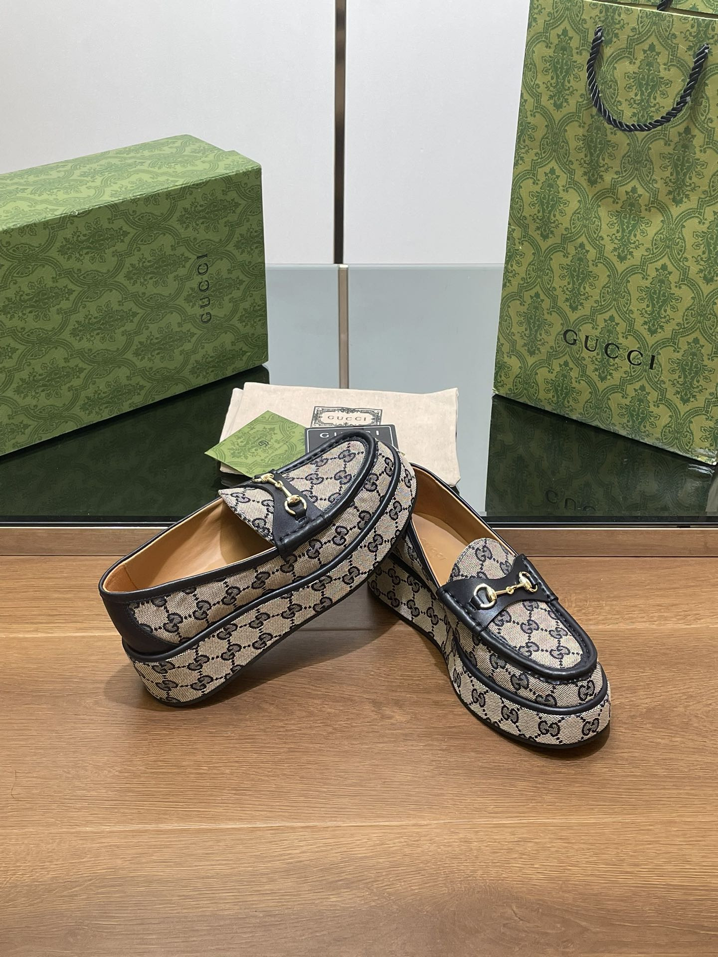 UA GUCCI HORSEBIT WEDGE LOAFER