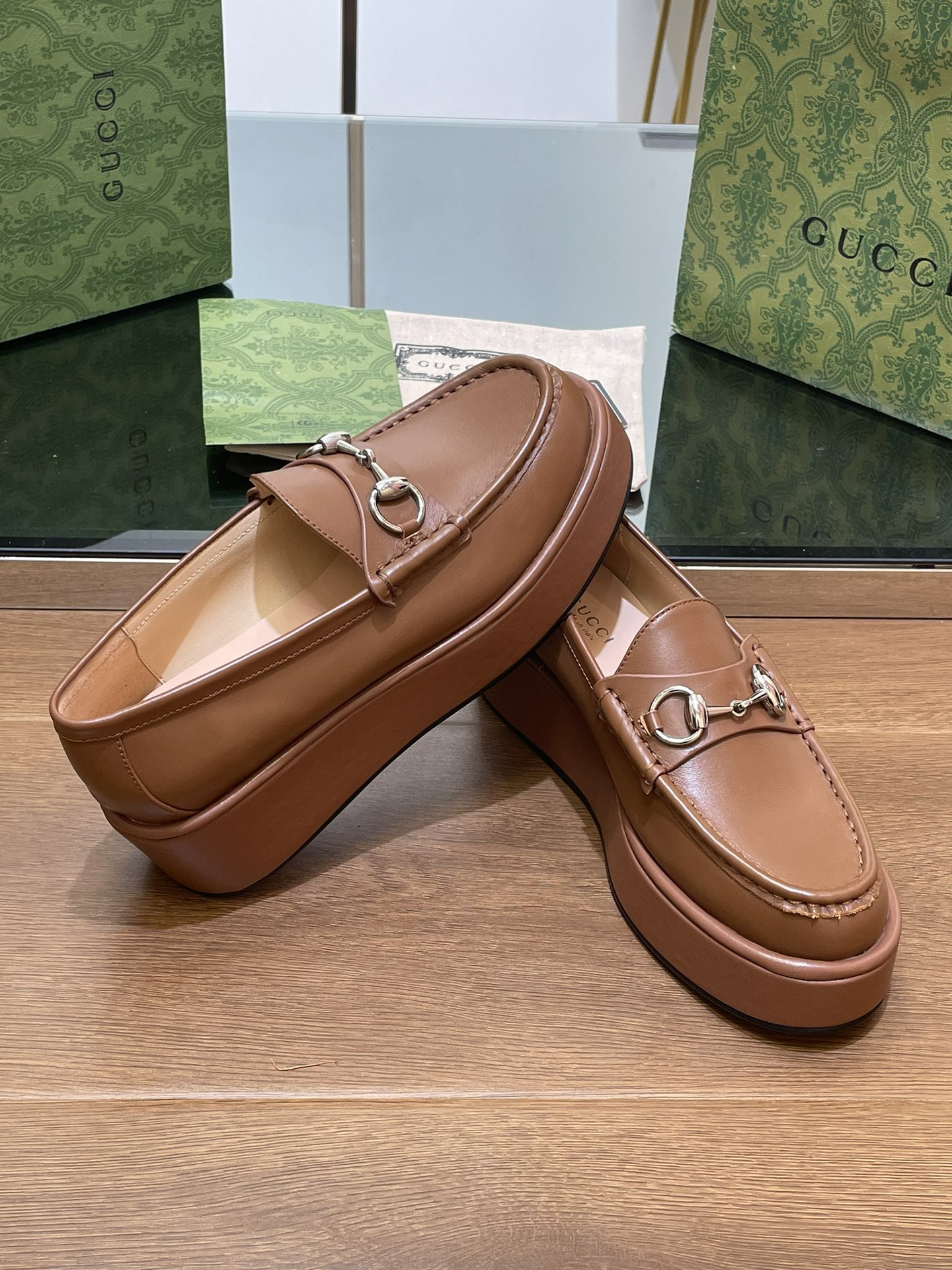 UA GUCCI HORSEBIT WEDGE LOAFER