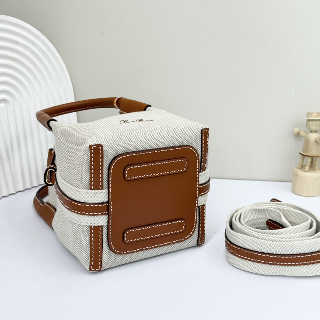 Loro Piana Micro Bale bag  Cotton, Linen 23 x 16 x 14 cm