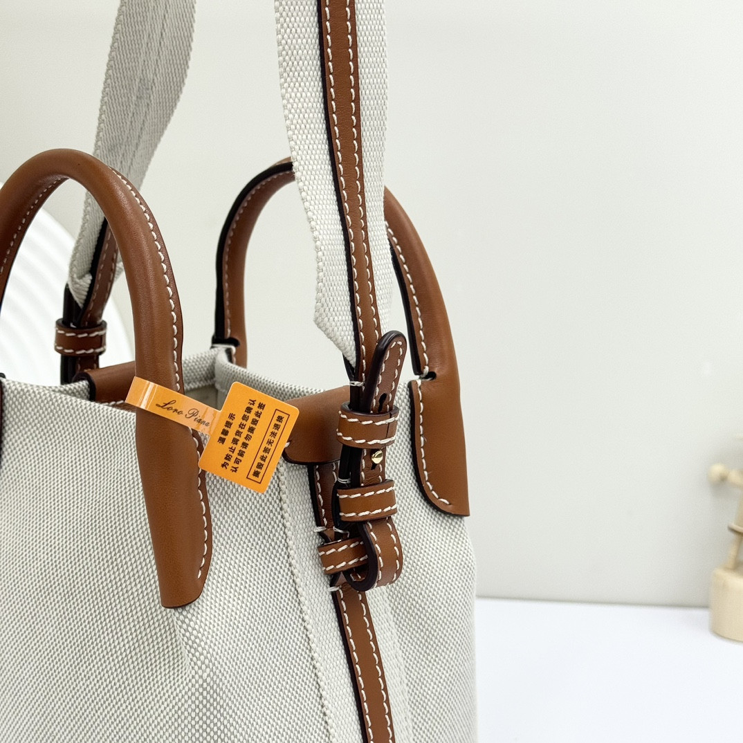 Loro Piana Micro Bale bag  Cotton, Linen 23 x 16 x 14 cm