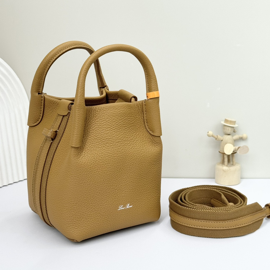 Loro Piana Micro Bale Bag Grained Calfskin 23 x 16 x 14 cm