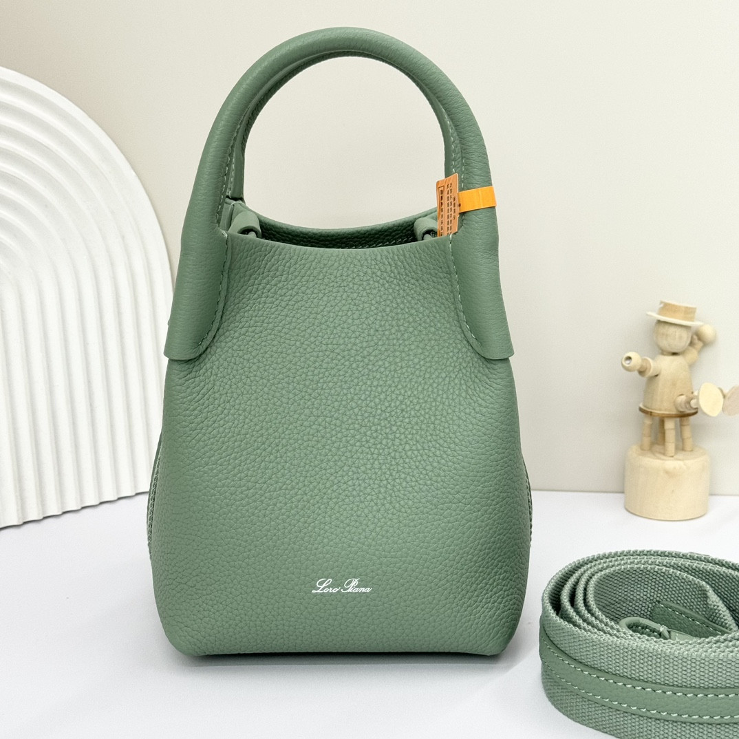 Loro Piana Micro Bale Bag Grained Calfskin 23 x 16 x 14 cm