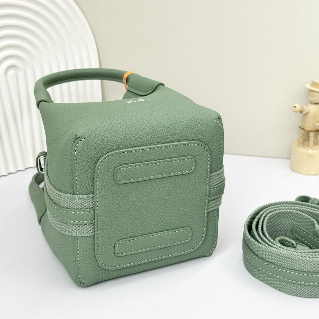 Loro Piana Micro Bale Bag Grained Calfskin 23 x 16 x 14 cm