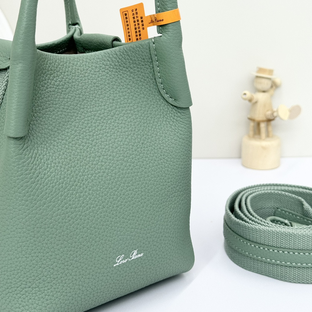 Loro Piana Micro Bale Bag Grained Calfskin 23 x 16 x 14 cm