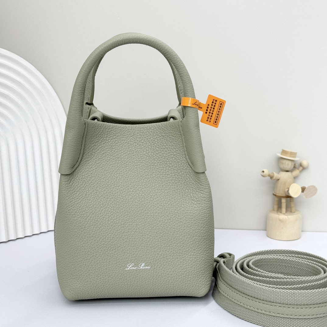 Loro Piana Micro Bale bag Grained Calfskin 23 x 16 x 14 cm