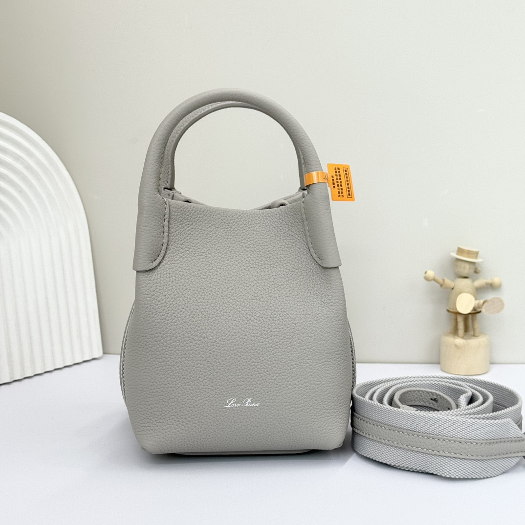 Loro Piana Micro Bale bag Grained Calfskin 23 x 16 x 14 cm