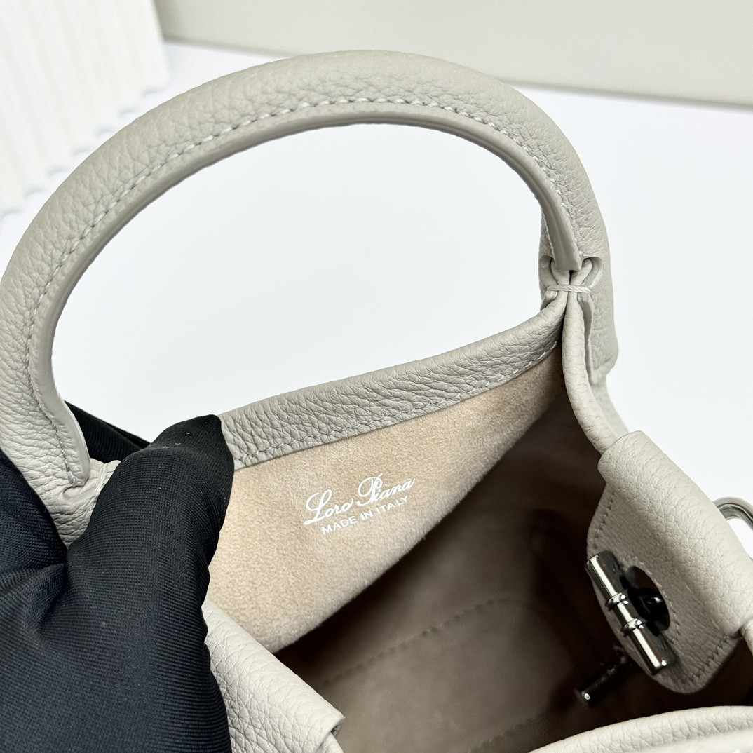 Loro Piana Micro Bale bag Grained Calfskin 23 x 16 x 14 cm