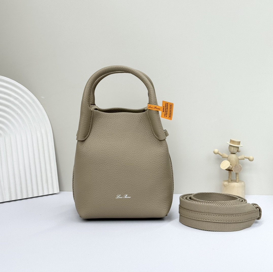 Loro Piana Micro Bale bag Grained Calfskin 23 x 16 x 14 cm