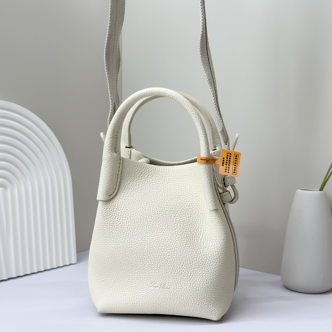 Loro Piana Micro Bale bag Grained Calfskin 23 x 16 x 14 cm